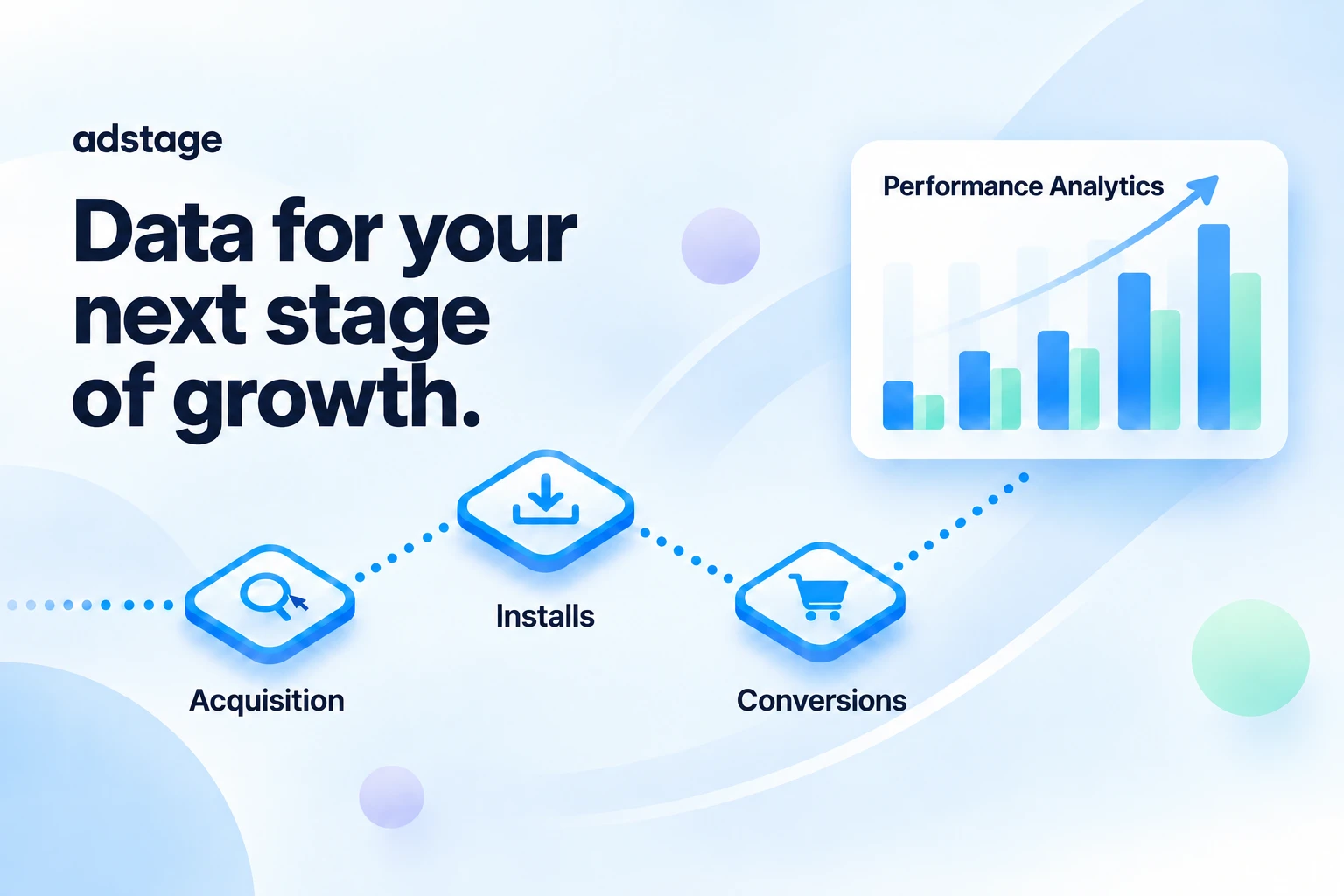 adstage — Understand more. Grow further.. Product concept image